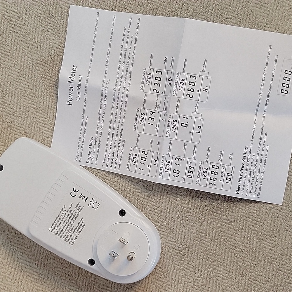 White Energy Monitor Plug - Picture 3 of 4